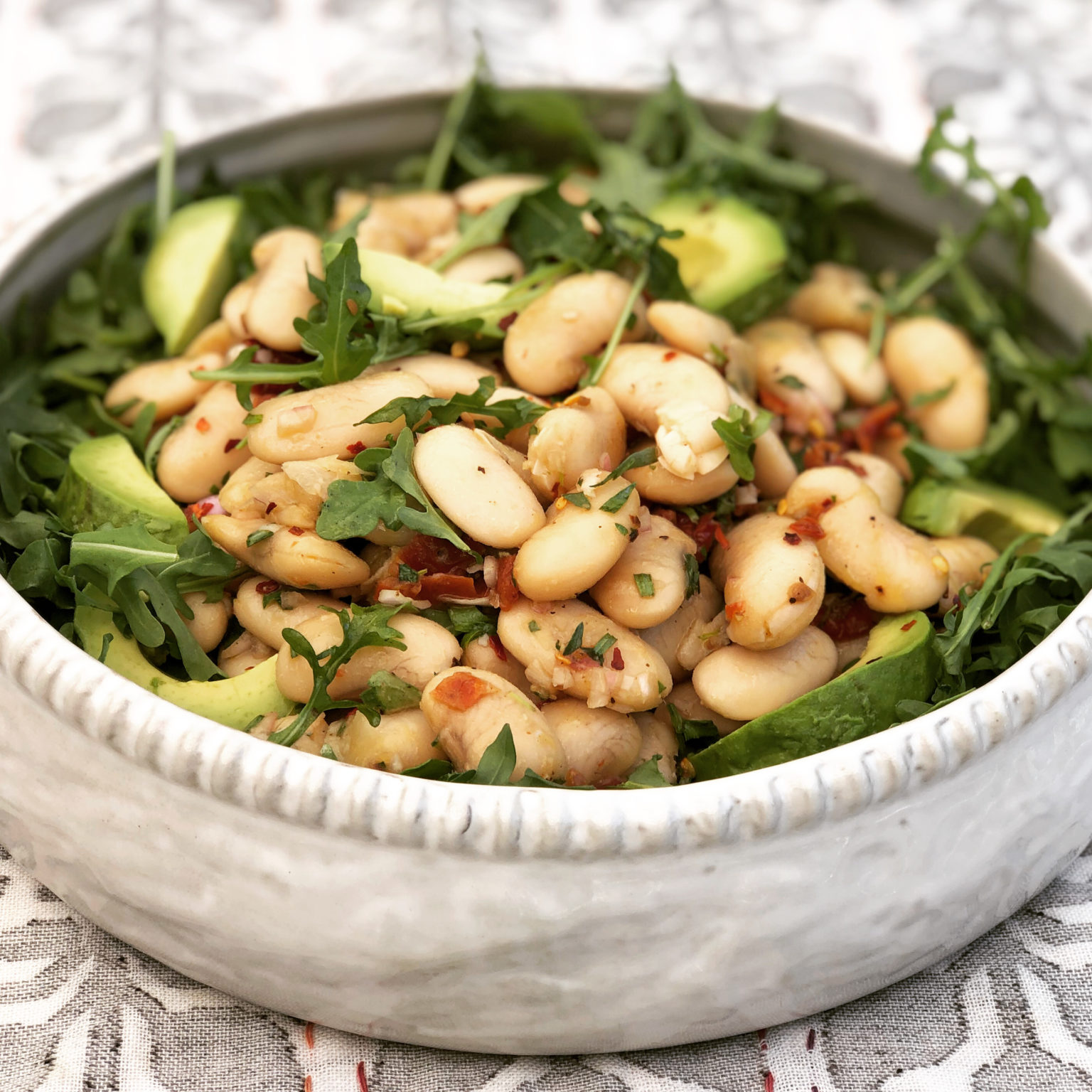 Gigantes Greek Bean Salad - My Studio Kitchen