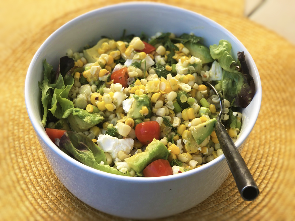 Spicy Corn Salad with Avocado & Feta