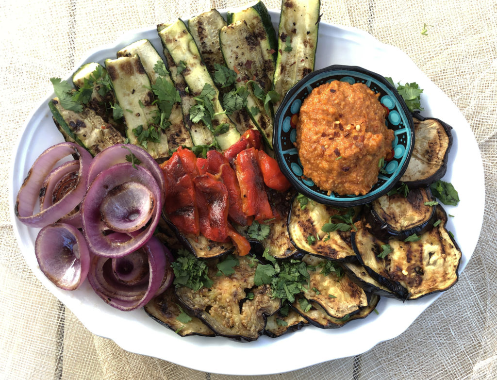 Grilled Vegetable Platter with Romesco