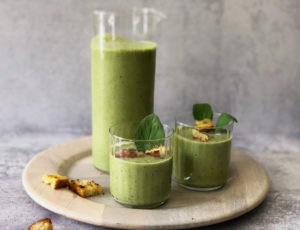 Green Gazpacho with Croutons
