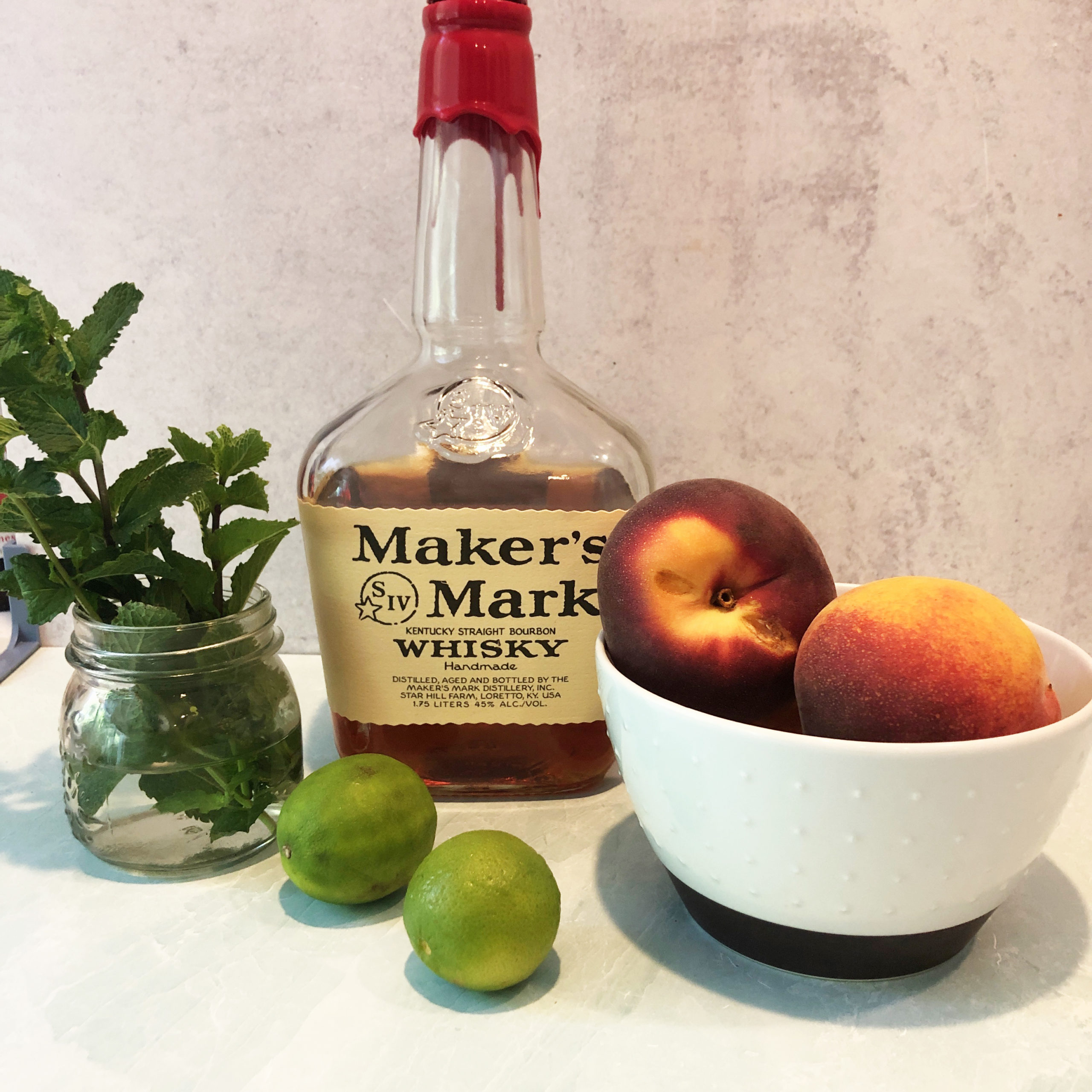 Whisky Peach Smash Ingredients