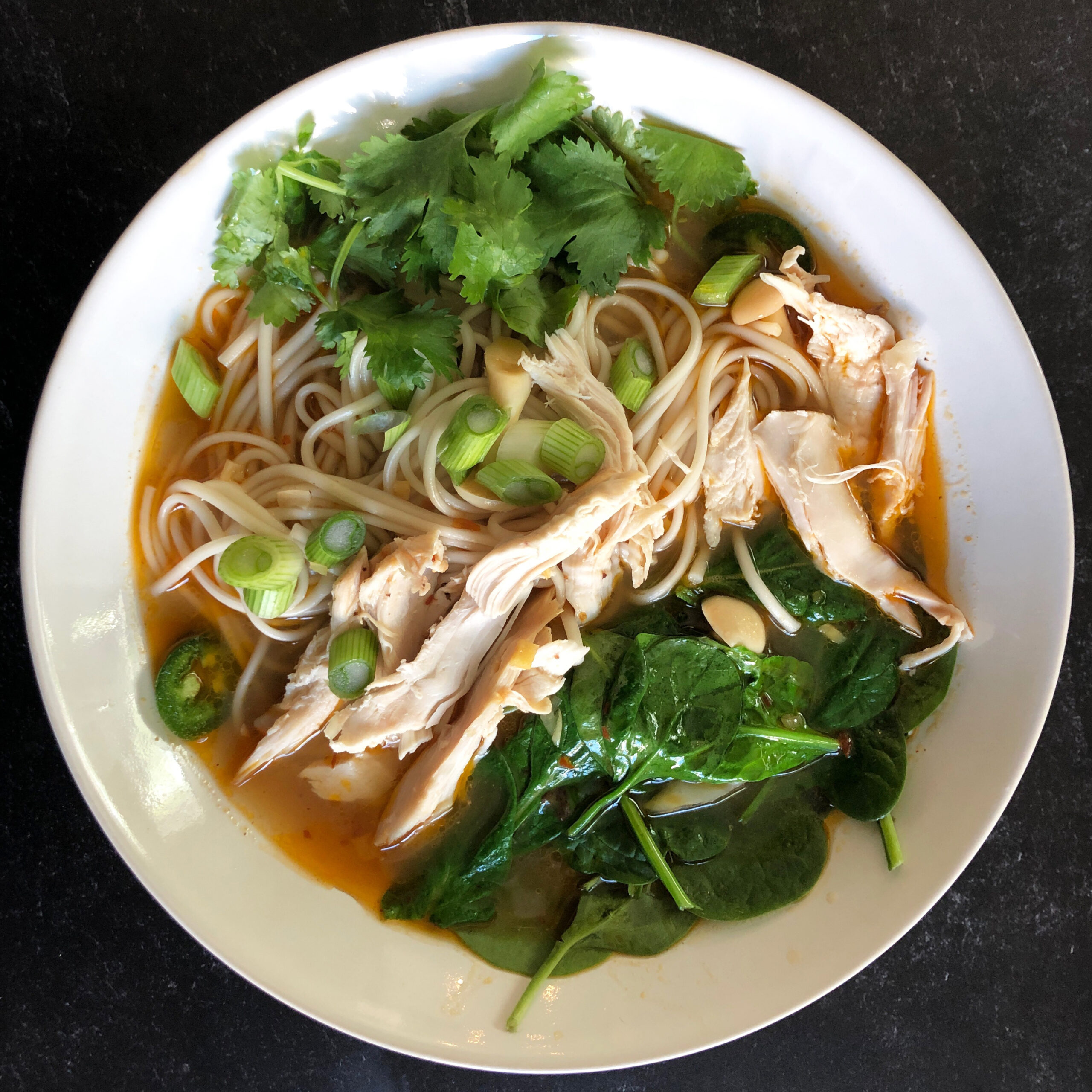 Asian-style chicken noodle soup